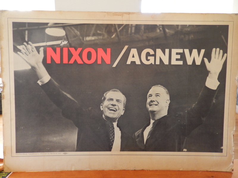 Campaign Poster of 1968 Presidential Election with Richard Nixon and Spiro Agnew