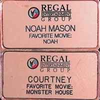 Regal Cinema Name Tags 