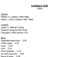 Lockeby&#039;s Cafe information