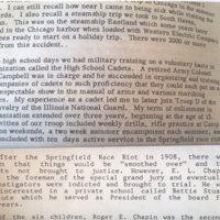 Text explaining the context of Roger Chapin's involvement with the National Guard